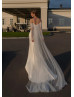 Off Shoulder Ivory Lace Satin Unique Wedding Dress Off Shoulder Ivory Lace Satin Unique Wedding Dress